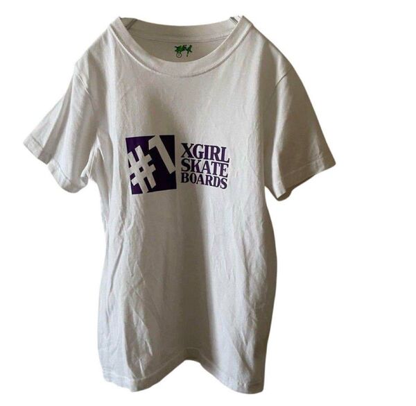 X-girlエックスガール プリント半袖Tシャツ XGIRL ホワイトT