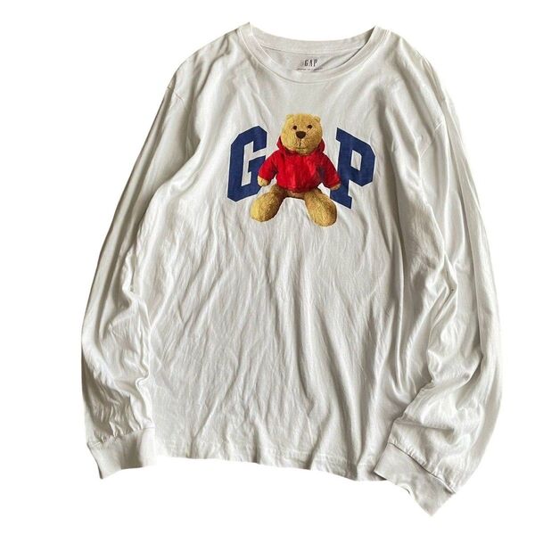 GAP ブラナンベア長袖Tシャツ ホワイトくま ユニセックス人気ギャップ ロンT