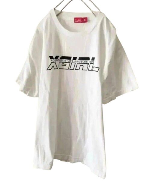 X-girl エックスガール Tシャツ シンプルロゴ ホワイト白T