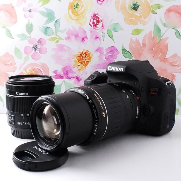 運動会で大活躍★Canon kiss X9i デジタル一眼レフカメラ キヤノン 望遠レンズ ダブルレンズ Wi-Fi 高性能