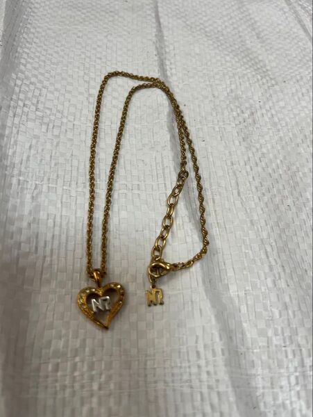 NINA RICCI ニナリッチ ネックレス ハート ゴールド ラインストーン