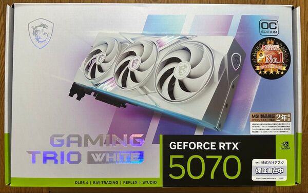 MSI GeForce RTX 5070 12G GAMING TRIO OC WHITE 新品未使用
