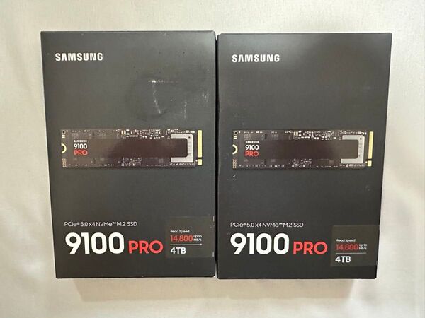 Samsung 9100 PRO 4TB SSD PCIe Gen 5.0 2枚