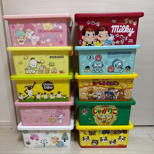 お菓子コンテナ おかしコンテナ コンテナ 収納 小物入れ ボックス Mサイズ ケース おもちゃ箱 小物収納 まとめ売り サンリオ