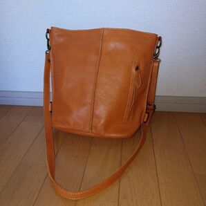 未使用★ニコアンド 本革 ショルダーバッグ リュック 2wayバッグ★niko and... レザー ブラウン