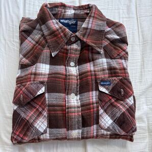 古着 Wrangler チェック柄 フランネルシャツ 長袖シャツ