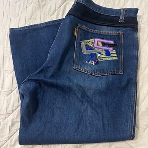 LANCEL 刺繍デニムパンツ