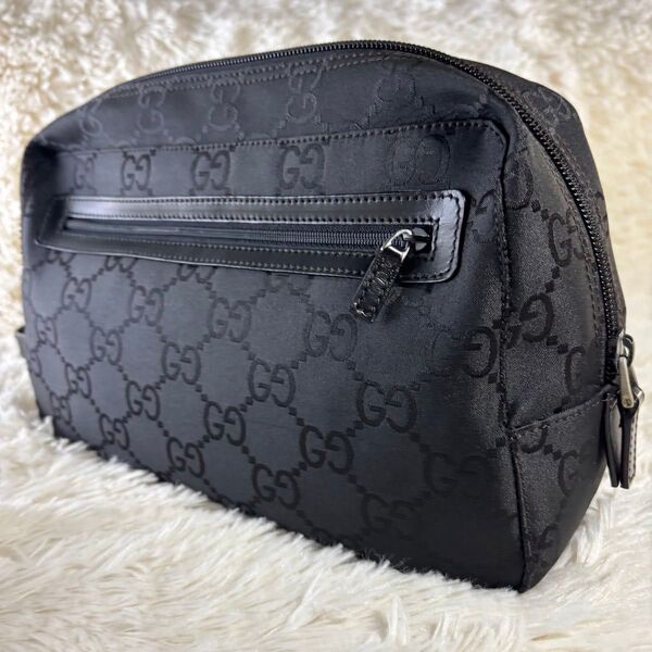 GUCCI GG柄 セカンドバッグ ポーチ ブラック 総柄 ナイロン グッチ ショルダーバッグ ボディバッグ オールドグッチ