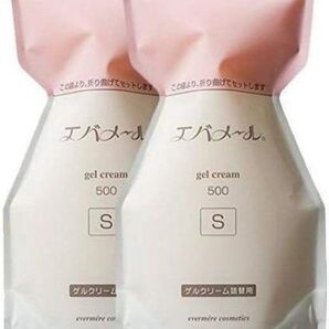 2個 エバメール ゲルクリーム Sタイプ 詰替 500g オールインワンジェル 箱出し リフィル Sタイプ詰替用
