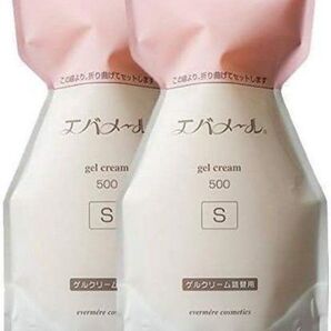 2個 エバメール ゲルクリーム Sタイプ 詰替 500g オールインワンジェル 箱出し リフィル Sタイプ詰替用