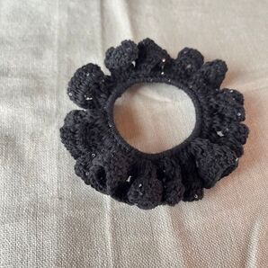シュシュ 手編み ハンドメイド