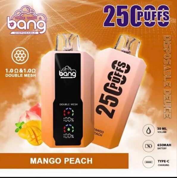 VAPE WITH A Bang 25000puffs 電子タバコ新品未開封です【ブランド】Bang【フレーバー】マンゴーピーチ