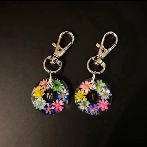 ハンドメイド キーホルダー ハート シルバー プレゼントにも アクセサリー チャーム