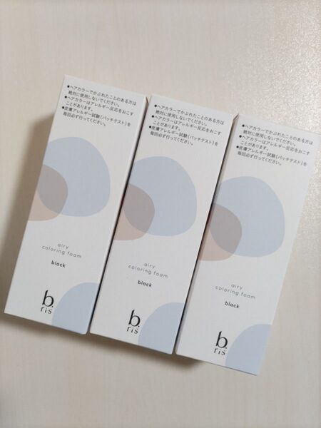 ビーリス エアリーカラーリングフォーム 白髪染め 医薬部外品 泡タイプ ブラック3本
