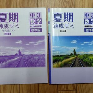 練成ゼミ 中3数学 夏期講習 標準編 単元別テスト 標準編 2冊