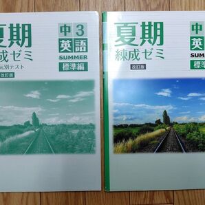 中3英語 夏期講習 練成ゼミ 単元別テスト 標準編 2冊