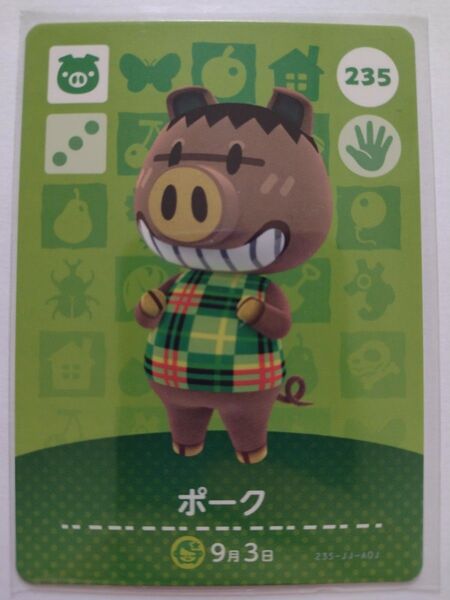 任天堂 Switch どうぶつの森 あつまれどうぶつの森 あつ森 どう森 とび森 amiibo カード ポーク