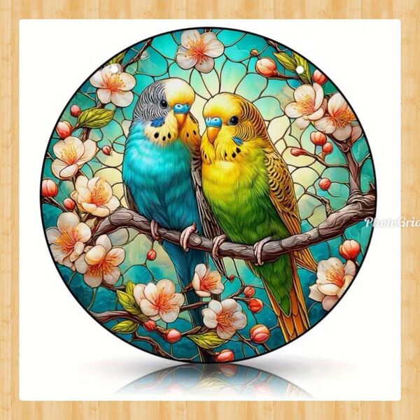 【新品】セキセイインコ サンキャッチャー 6×6㌢ 飾り