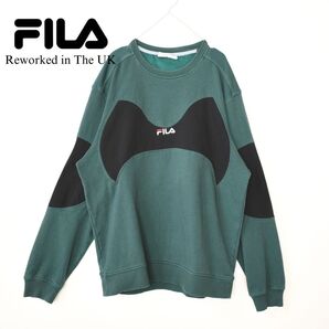 【FILA/フィラ】ヴィンテージスウェット グリーン L 再構築 英国製