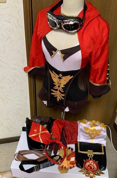 原神 コスプレ衣装 アンバー ウイッグ、ブーツ込