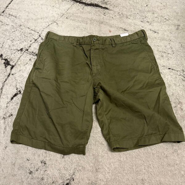 ユニクロ メンズ ハーフパンツ オリーブグリーン Lサイズ