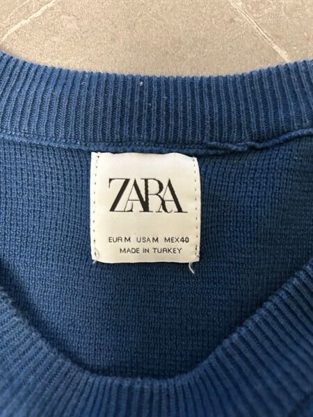 ZARA ニットトップス ブルー EUR M US M MEX40