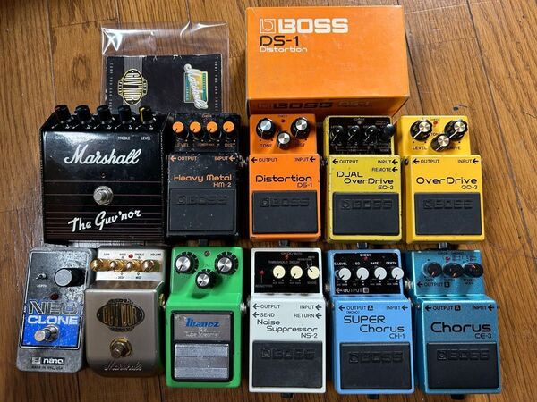 エフェクター セット/BOSS Ibanez Marshall オーバードライブ ディストーション コーラス まとめ売り