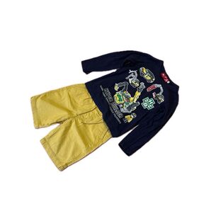 【500円均一】110サイズ TOMICAのロンT と UNIQLOのハーフパンツ まとめ売り 上下セット