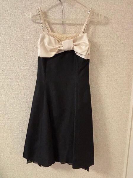 【期間限定値下げ中】A.Rose 黒ドレス パーティー パーティードレス 発表会 結婚式 二次会 お呼ばれドレス リボン サイズ1