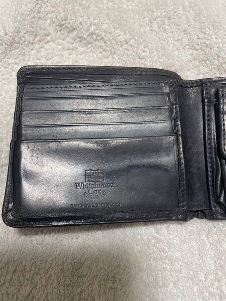 Wildhouse Cox 濃いネイビー 二つ折り財布 ホワイトハウスコックス