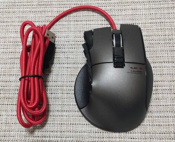 ほぼ新品 エレコム ゲーミングマウス 【DUX】 有線 14ボタン 3500dpi ハードウェアマクロ対応 M-DUX50BK
