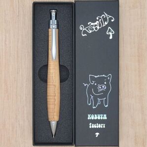 新品 こぶた工房 栃極上縮杢 箱付き 0.5シャープペンシル