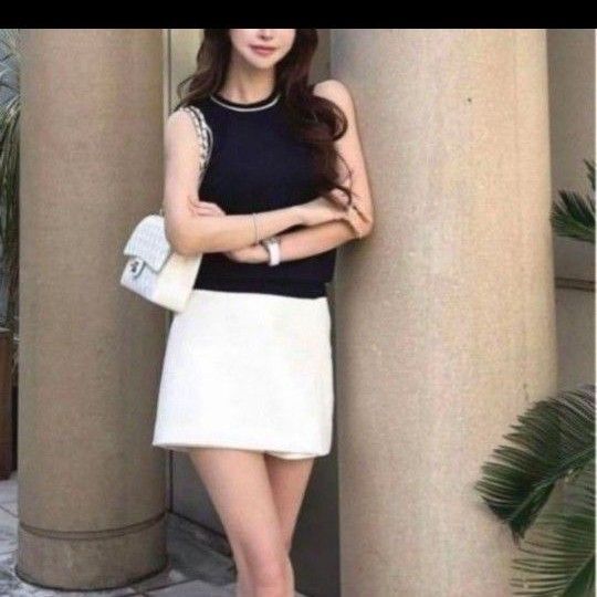 zara ザラ バイカラーニットトップス 鈴木亜美さん着用