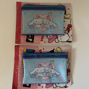 サンリオキャラクターズ シナモン シナモロール フラットポーチ 2個セット