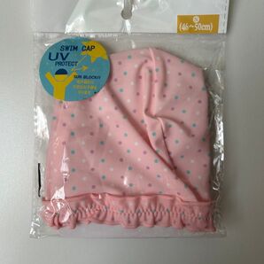 新品 女の子 水泳帽 スイムキャップ Sサイズ ピンク 水玉
