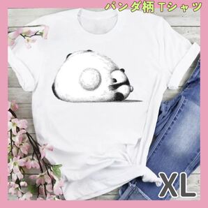 レディースTシャツ パンダ 可愛い 韓国 男女兼用 白