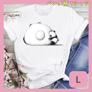 レディースTシャツ パンダ 可愛い 韓国 男女兼用 白