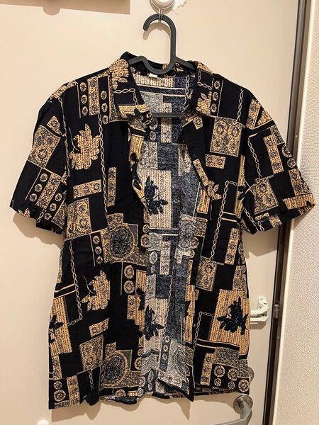 半袖シャツ 柄シャツ 総柄 メンズ