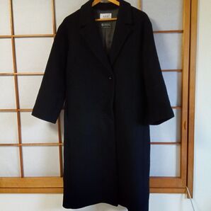 AER ロングコート ブラック ウール M