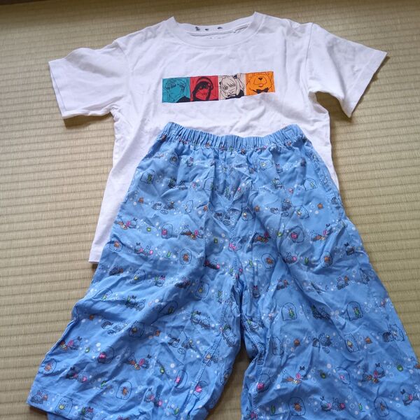 ユニクロ スパイファミリー Tシャツ130とすみっコぐらしステテコ130