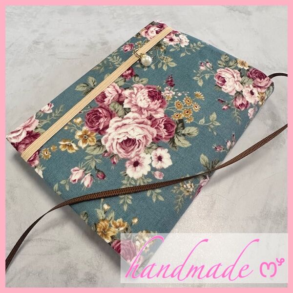 ブックカバー☆ハンドメイド【文庫本サイズ】薔薇
