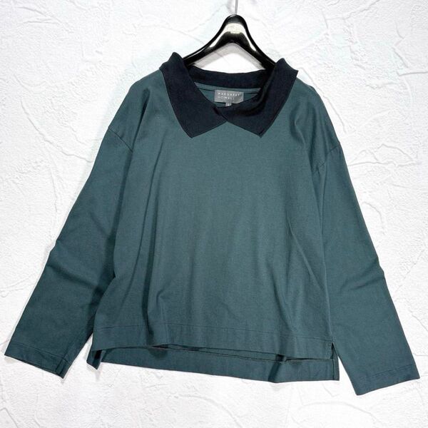 ☆美品☆マーガレットハウエル TOUGH COTTON JERSEY 2024 MARGARET HOWELL 襟付きカットソー