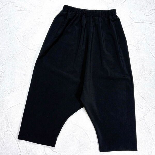 ☆美品☆23SS ミズイロインド サルエルイージーパンツ バルーンパンツ F mizuiro ind ワイドパンツ ブラック F