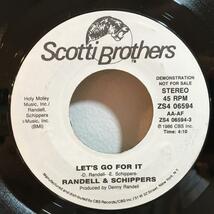 ☆Randell & Schippers/Let's Go For It☆DAM-FUNK！SYNTH POP BOOGIE！7inch 45_画像1