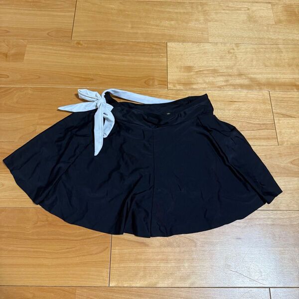 スイムウェア ミニスカート ブラック キュロット