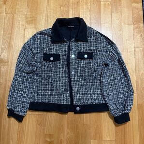 ジャケット ドロップショルダー ツイード 秋冬