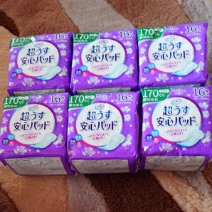 エリエール 超うす安心パッド 170cc 多い時も安心用 16枚入×6パック まとめ売り
