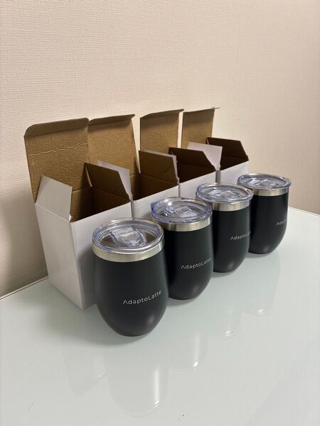 アダプトマグ ステンレス製フタ付き 保温&保冷4個セット断熱ダブルウォール構造