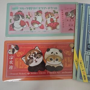mofusand モフサンド mitamemo チケットファイル クリアファイル パンダにゃん フルーツにゃん いちご