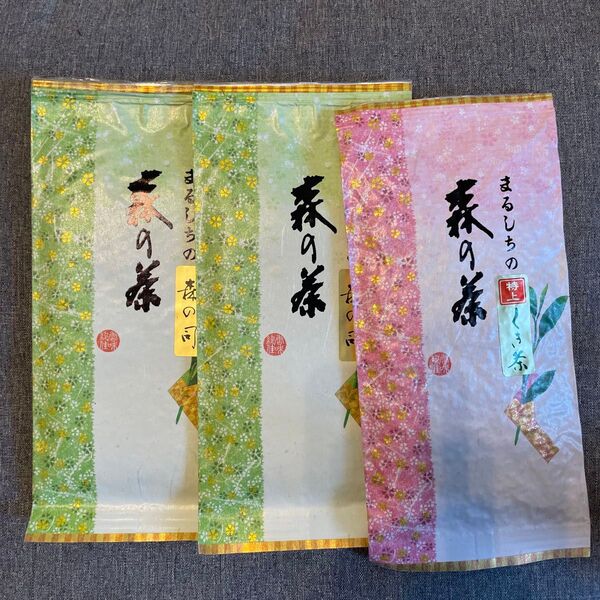 静岡 まるしちの森の茶 特上くき茶1袋&やぶきた茶森の司2袋セット